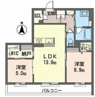 Plana Bene【3階】の間取り