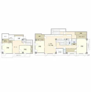 ラムール六甲山ノ手【204号室】の間取り