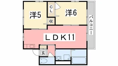 フルーヴ【201号室】の間取り