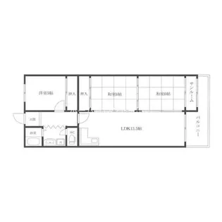 エバーグリーン住吉【3階】の間取り
