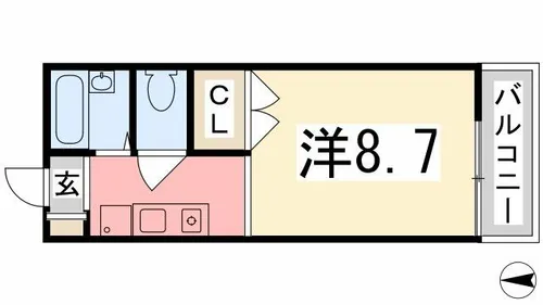 Rinky Garden【204号室】の間取り