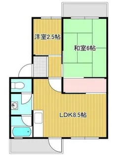 砥堀第2コーポラス【306号室】の間取り