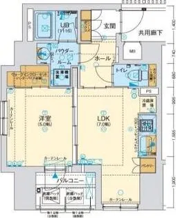 ファーストフィオーレ阿波座アクア【7階】の間取り