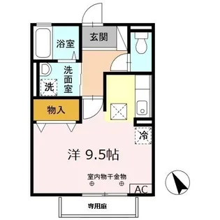 アミティエ下野田【101号室】の間取り