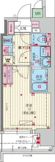 ファーストフィオーレ難波南アルマ【12階】の間取り