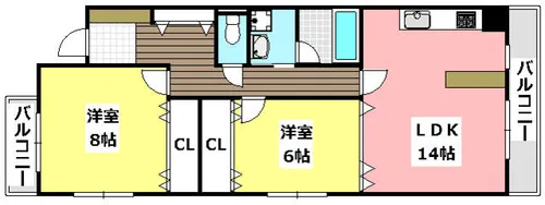 ヴィーシャルム【2階】の間取り