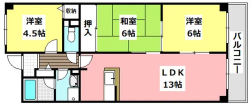 クレール舟木【102号室】の間取り