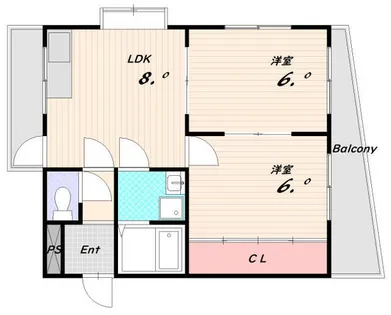 須磨ノ浦ビューハイツ【3階】の間取り