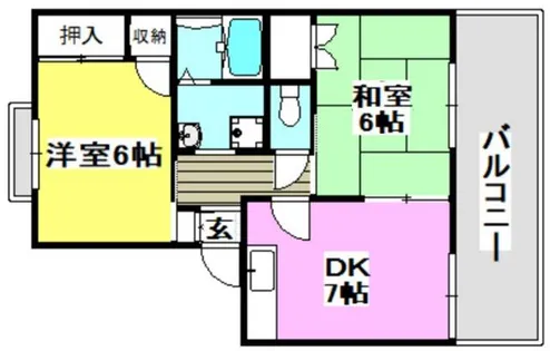 ドミール緑ヶ丘【101号室】の間取り