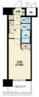 スプランディッド京橋EAST【8階】の間取り