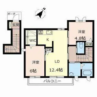 シャーメゾン ヴィアーレ【2階】の間取り