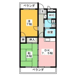 サンセジュール東別院【9階】の間取り