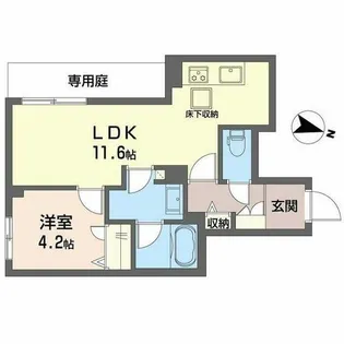 シャーメゾン 松永【0102号室】の間取り