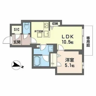 シャーメゾン 松永【0101号室】の間取り