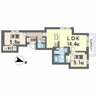 シャーメゾン 松永【0301号室】の間取り