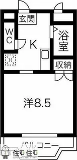 三好ヶ丘ハイツ【2-D号室】の間取り