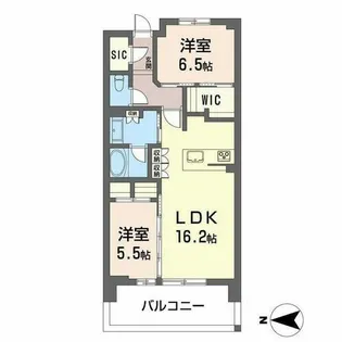 ジオ茨木中穂積【0203号室】の間取り