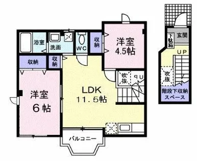 ティンカーベルノワ【2階】の間取り