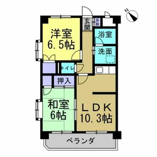 ピースフル久貴【3階】の間取り