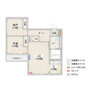 CRESCENDO苗穂駅前【505号室】の間取り