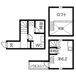 ブリス大江【D号室】の間取り