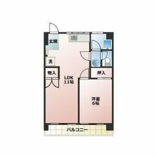 ウイング上飯田(旧三階橋ビル)【6階】の間取り