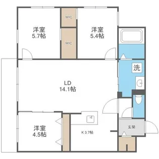 HIGH RESIDENCE YAMAHANA【3階】の間取り