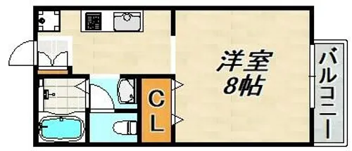 ジュネス離宮【1階】の間取り