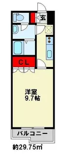 グローリアス行橋Ⅲ【102号室】の間取り