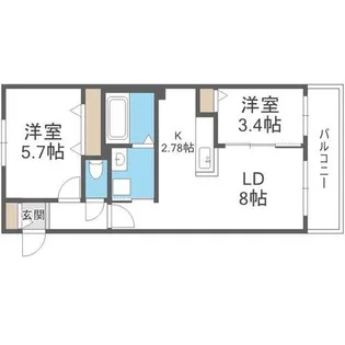Ritz GRANDE月寒【3階】の間取り