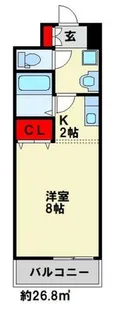 ジュネス壱番館【805号室】の間取り
