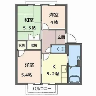 西脇市野村町(ガーデンハイツ緑ヶ丘G)【202号室】の間取り