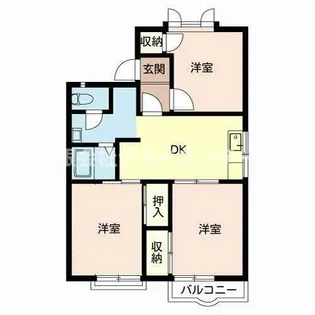 西脇市野村町(ガーデンハイツ緑ヶ丘B)【201号室】の間取り