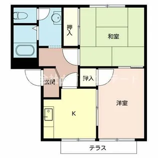 西脇市野村町(ガーデンハイツ緑ヶ丘H)【1階】の間取り