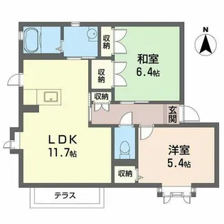 ファミーユ下山【1階】の間取り