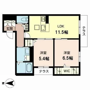 シャーメゾン ラピュタ【1階】の間取り
