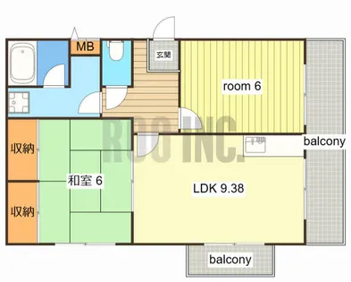 ツインピア【4階】の間取り