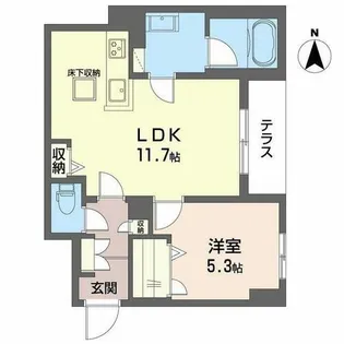グラン ノーブル【0102号室】の間取り