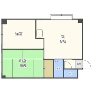南郷ハイツイレブン【2階】の間取り
