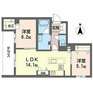 グラン ノーブル【0103号室】の間取り