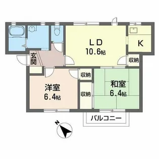 フレグランス今市【2階】の間取り