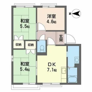 グランソレイユA【0206号室】の間取り