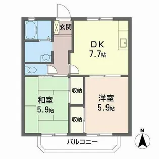 アコーデリア元禄【0205号室】の間取り
