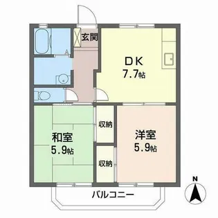 アコーデリア元禄【0205号室】の間取り
