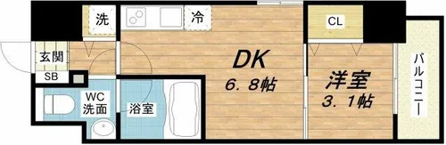 イグレック南本町【4階】の間取り