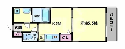 リフレス天王寺国分町【1103号室】の間取り