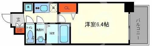 ララプレイス大阪福島アビリテ【4階】の間取り