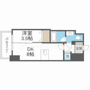 イグレック南本町【8階】の間取り