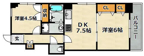 ラ・ルミエール藤井【301号室】の間取り