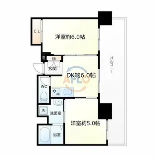 グレイスフル桜川【2階】の間取り